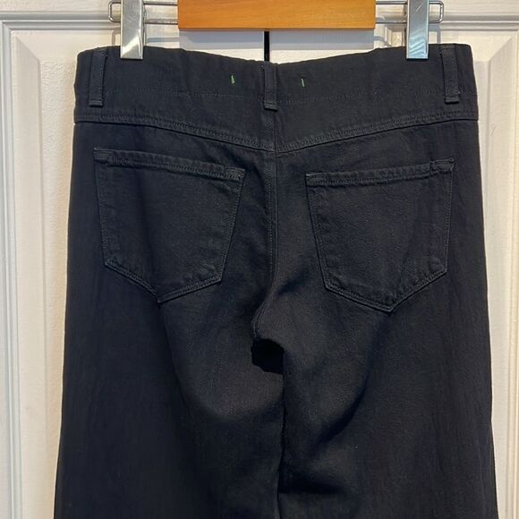 J Brand Black Flare Asymmetrical Seam Cotton Jeans Pants Size 25 - Picture 6 of 11